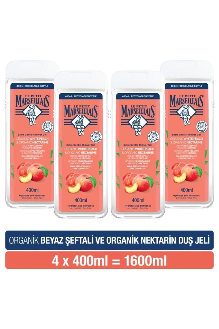 Beyaz Şeftali Ve Nektarin Nemlendirici Banyo Ve Duş Jeli 400 Ml X4