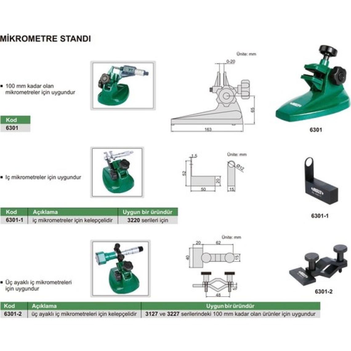 Insize 6301 Mikrometre Standı