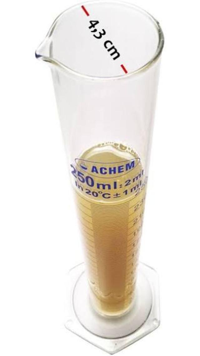 Achem 250Ml Cam Mezür Uzun Form Mavi Skala