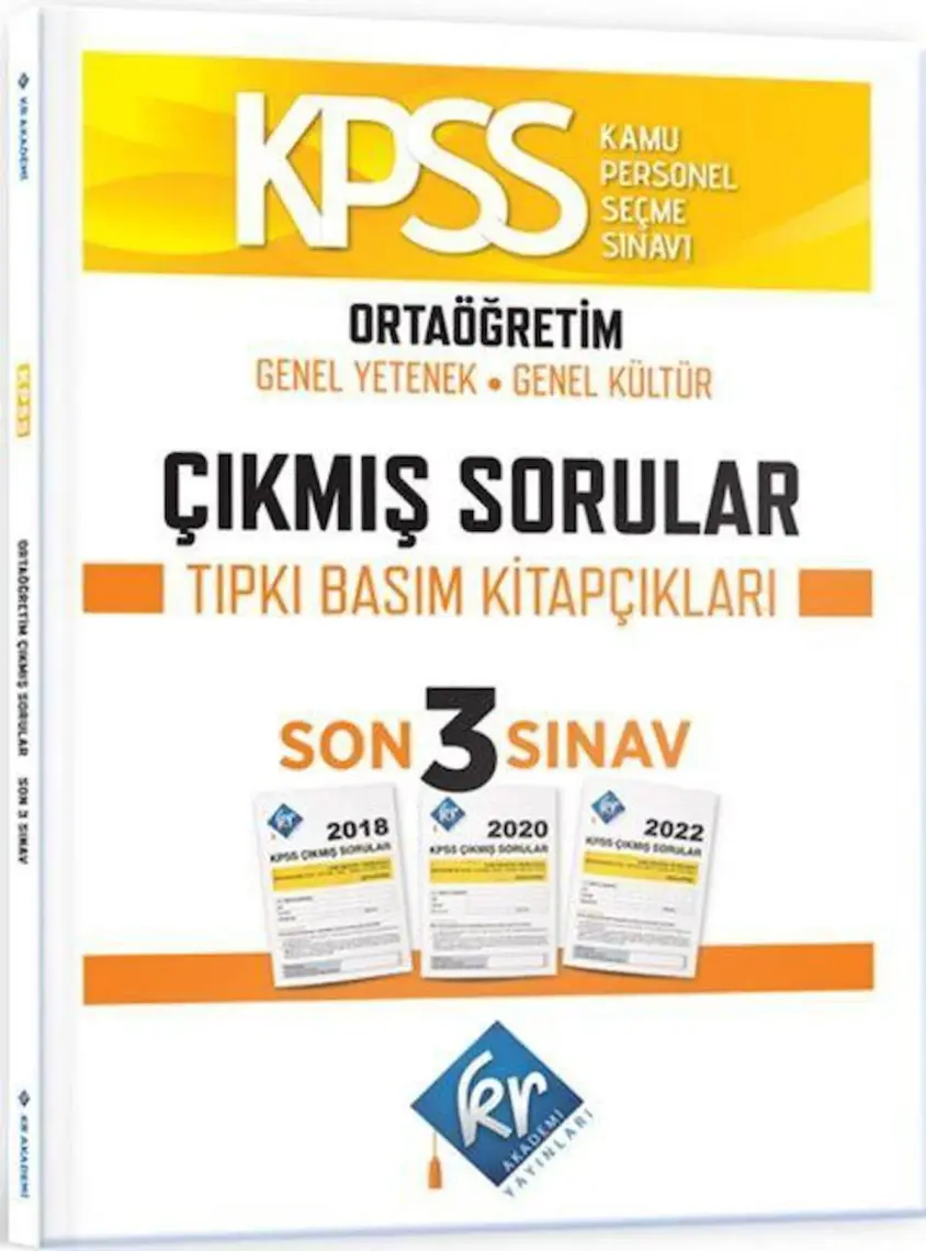 Kr Akademi Yayınları KPSS Ortaöğretim Genel Yetenek Genel Kültür Çıkmış Sorular Son 3 Sınav Tıpkı Basım Fasikülleri