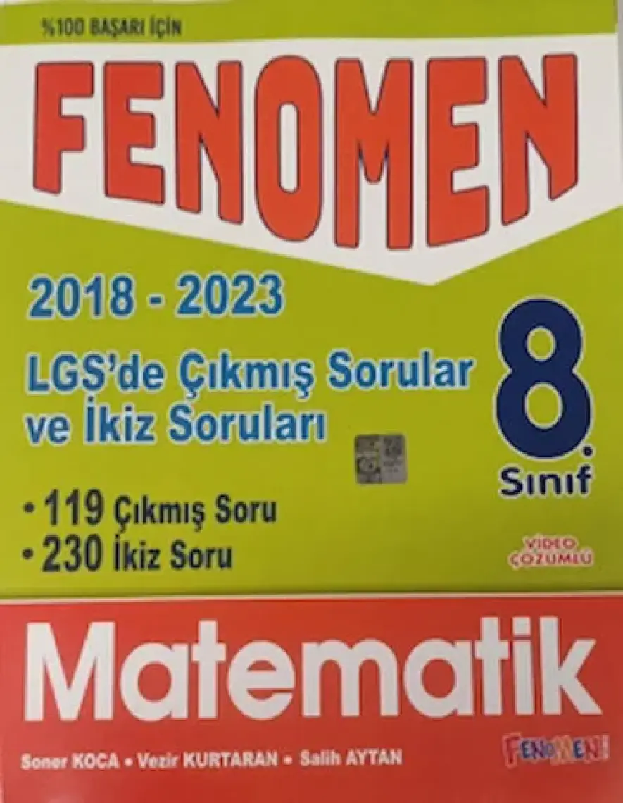 Fenomen Yayınları LGS Matematik Çıkmıs Sorular ve İkiz Soruları 2018 - 2023