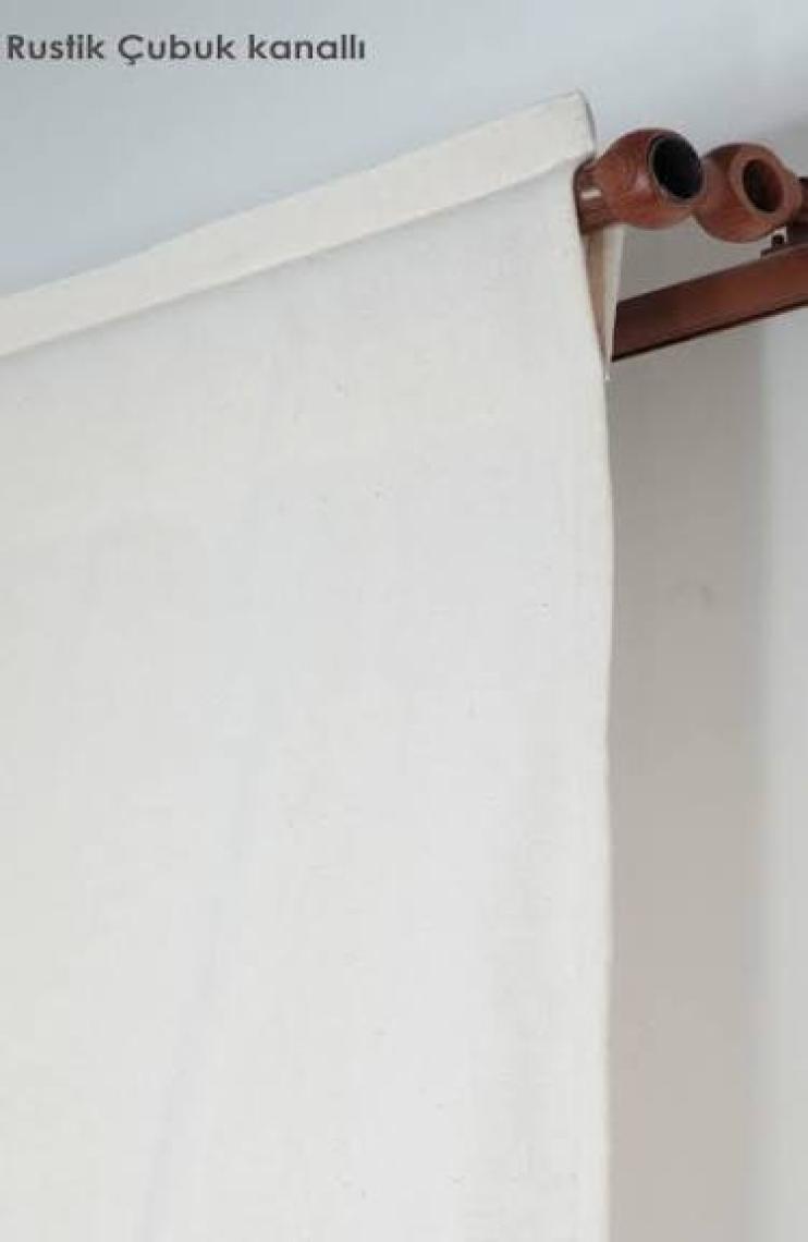 Cotton Maison Naturel Potlu Tül Perde Retro 200X200 cm Krem