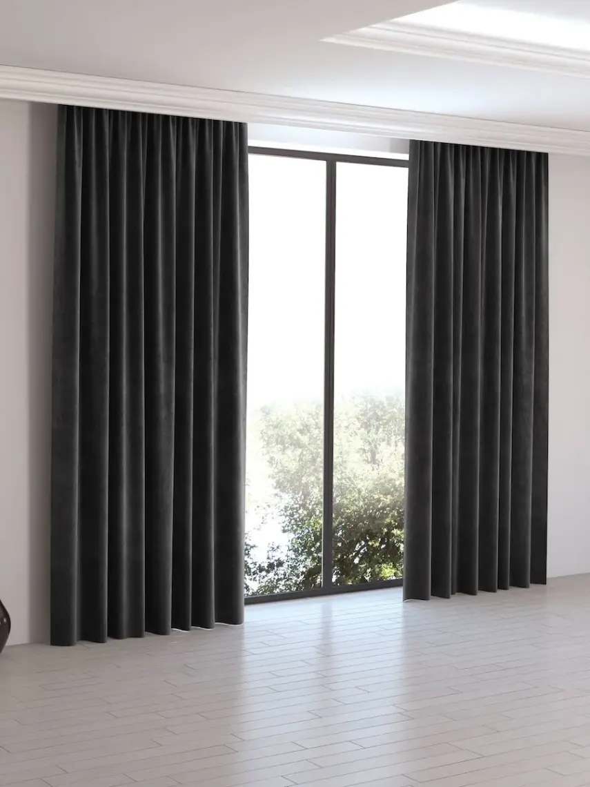 Perle Home Daily Series Siyah Rengi Ada Fon Perde