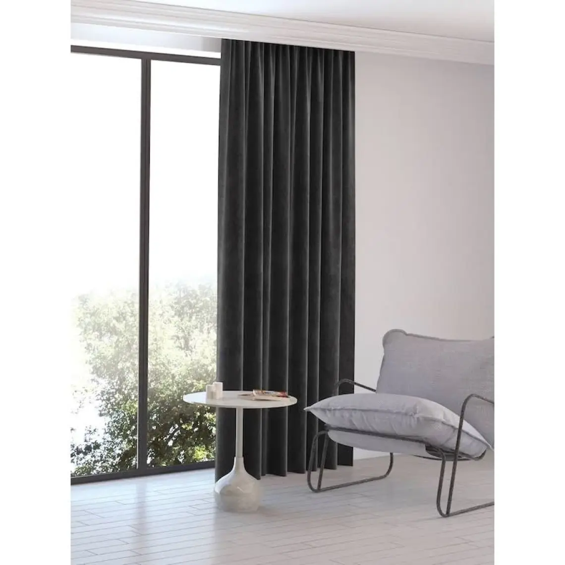Perle Home Daily Series Siyah Rengi Ada Fon Perde
