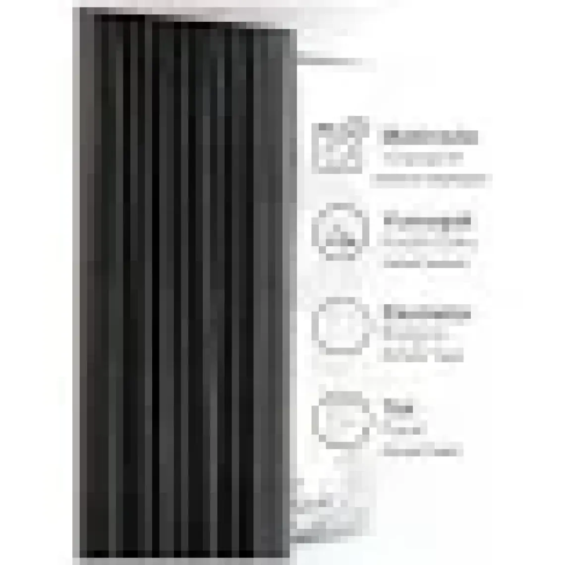 Perle Home Daily Series Siyah Rengi Ada Fon Perde