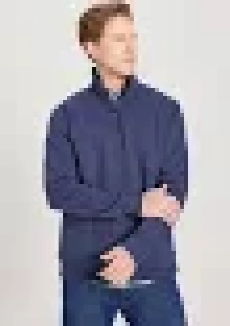 Wrangler Regular Fit Normal Kesim Fermuarlı Yaka İçi Polarlı Lacivert Sweatshirt
