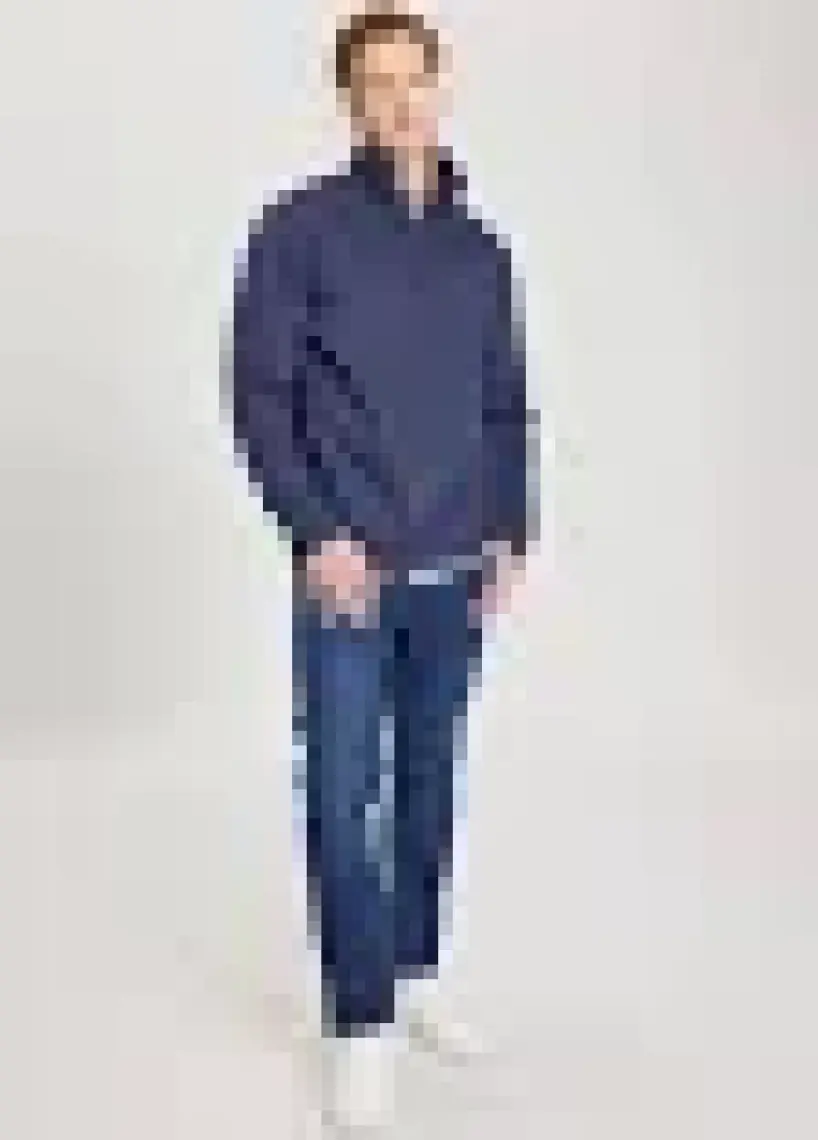 Wrangler Regular Fit Normal Kesim Fermuarlı Yaka İçi Polarlı Lacivert Sweatshirt