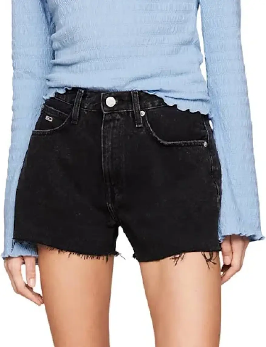 Tommy Jeans Normal Bel Normal Siyah Kadın Şort Hot Pant BH0082