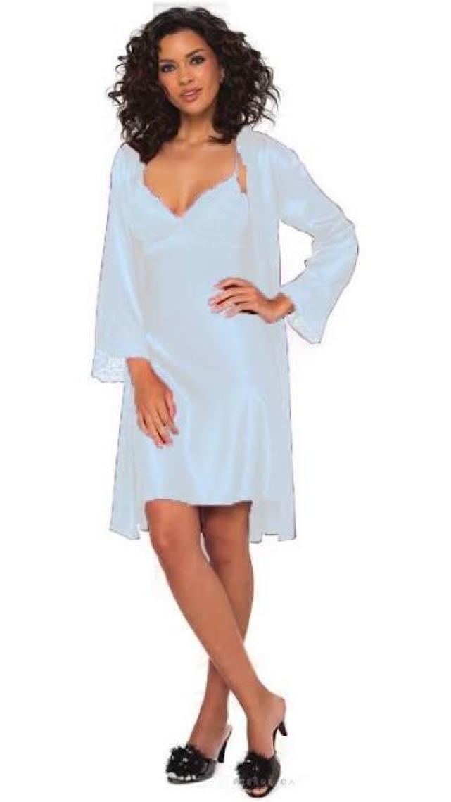Pierre Cardin 4285 Saten Gecelik Sabahlık Takım