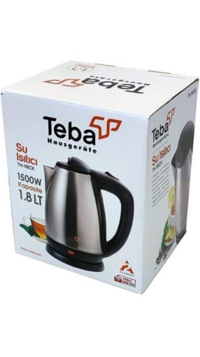 Teba TH-118K Ck 1,8 Lt Elektrikli Çelik Su Isıtıcı - Kırmızı