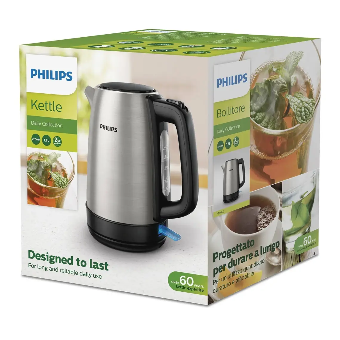 PHILIPS HD9350/90 DAILY COLLECTION 2200 W 1.7 LT CELIK KETTLE