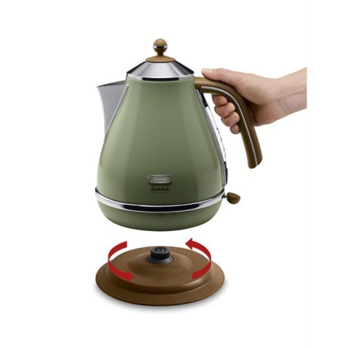 Delonghi KBOV 2001.GR Icona Vintage Yeşil 2000 W 1.7 lt Çelik Kettle