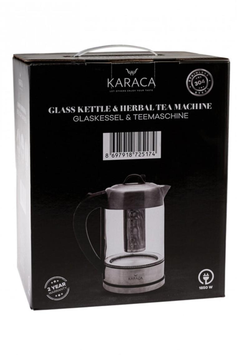 Cam Inox Bitki Çayı Makinesi Ve Su Isıtıcı Kettle 2202,led Işıklı, Yüksek Borosilikat Gövde