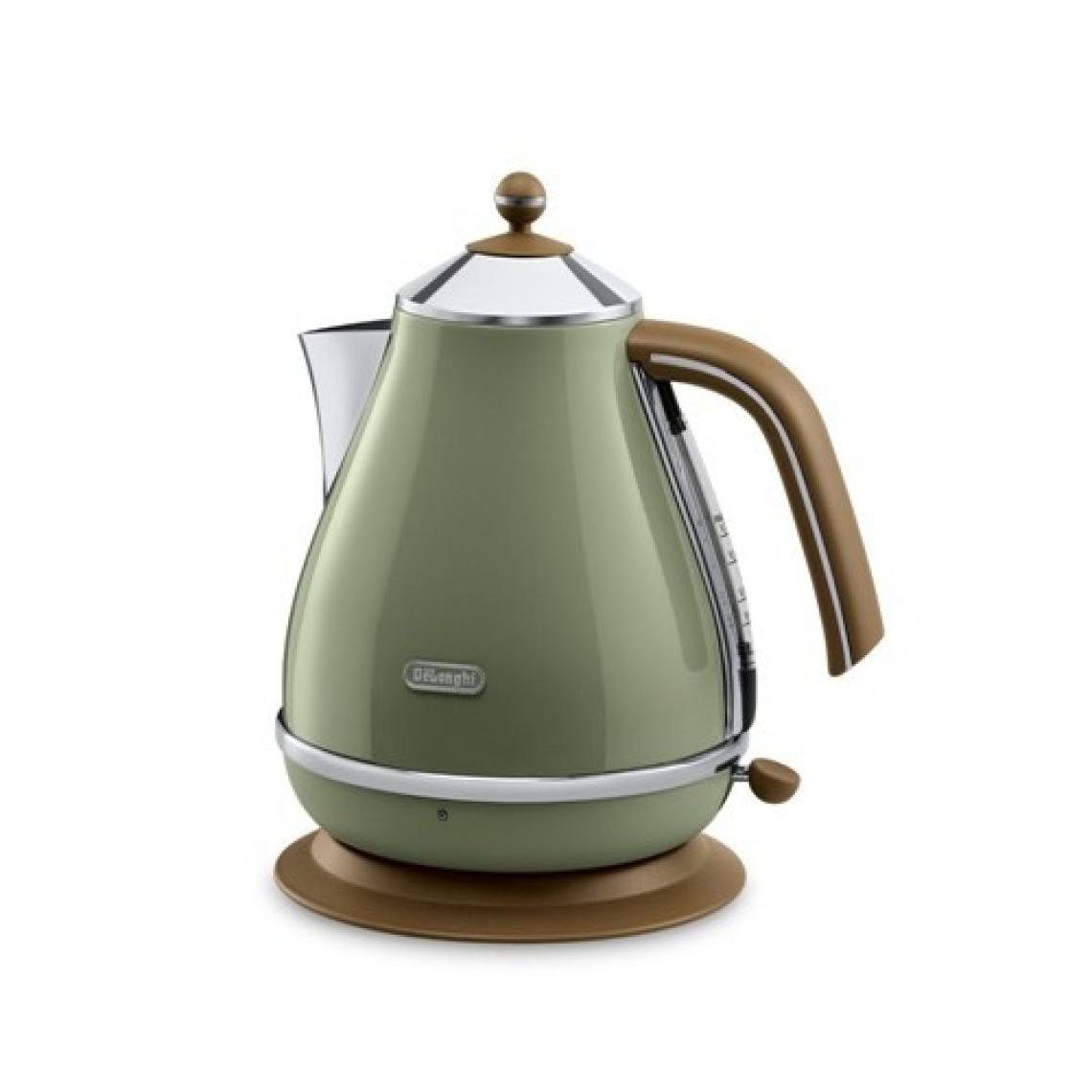 Delonghi Icona Vintage 1,7 Lt Su Isıtıcısı - Paslanmaz Çelik Gövde, Gizli Rezistans, Otomatik Kapanma ve 360° Dönebilir Taban