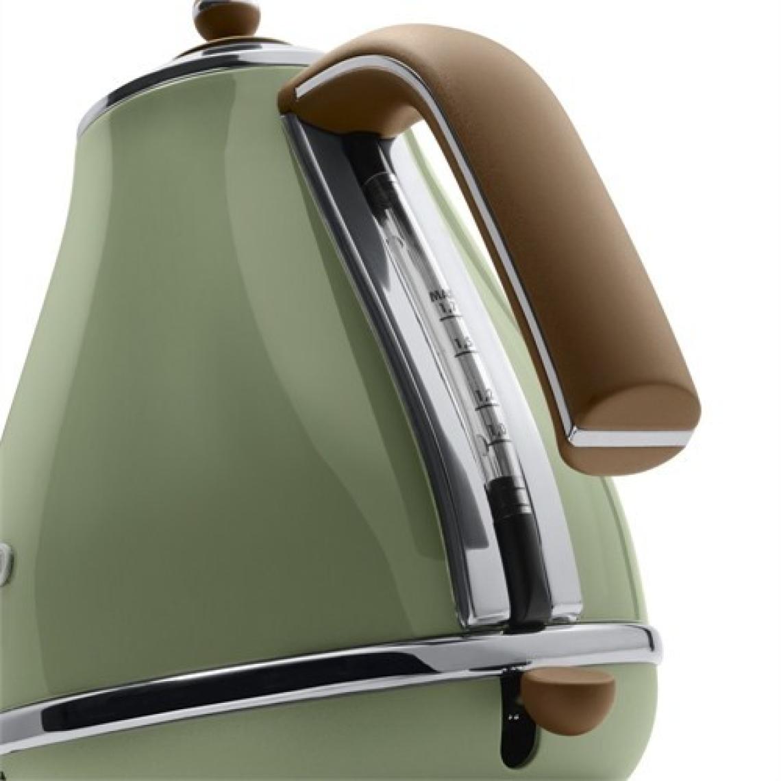 Delonghi Icona Vintage 1,7 Lt Su Isıtıcısı - Paslanmaz Çelik Gövde, Gizli Rezistans, Otomatik Kapanma ve 360° Dönebilir Taban