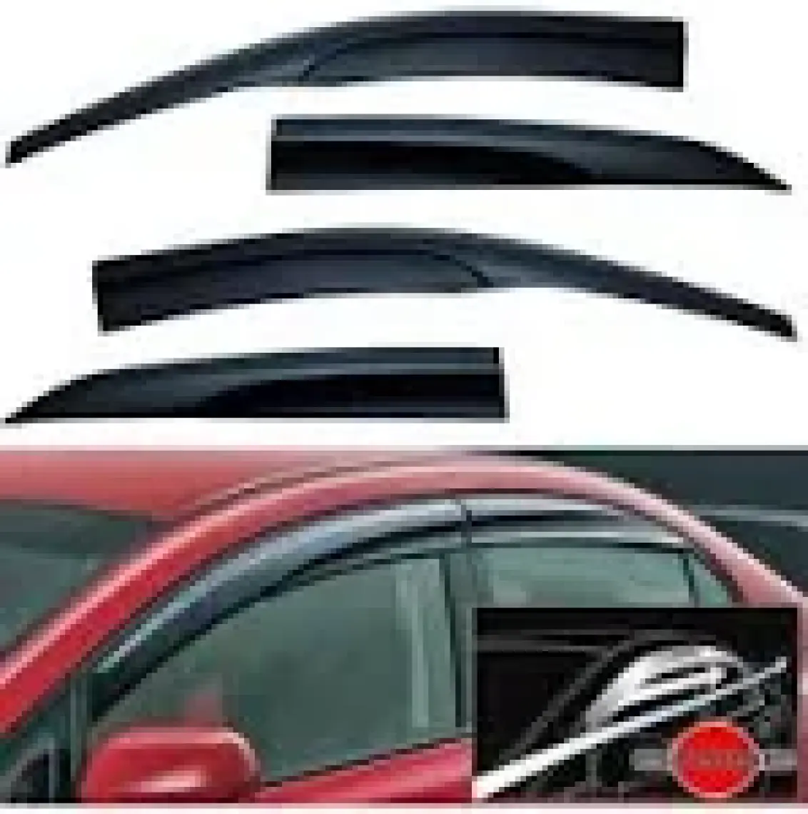 Sunplex Dacia Duster Mugen Cam Rüzgarlığı 4 Lü Set 2010-2017 Sunplex