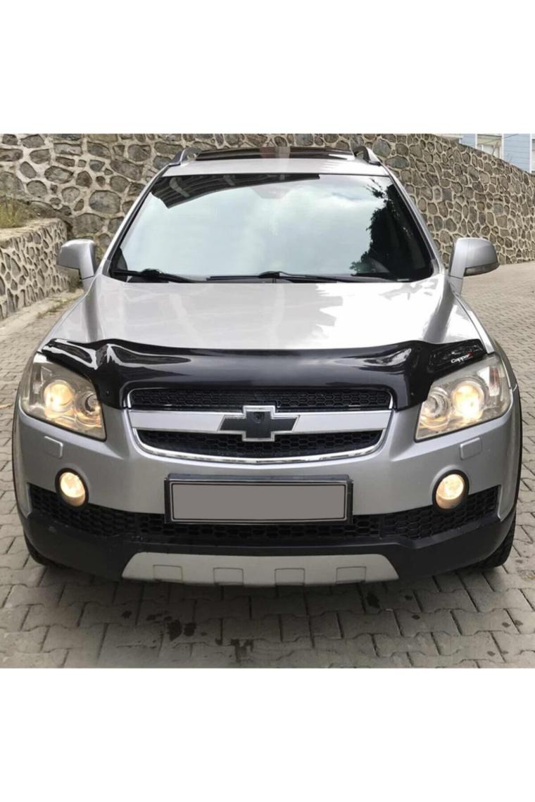 Eurocap Chevrolet Captiva Ön Kaput Koruma Rüzgarlığı 3 mm Akrilik (Abs) Parlak Deflektör 2006-2012