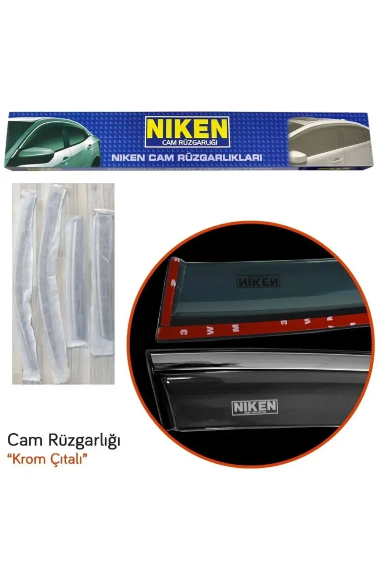 Niken Citroen Berlingo 2018+ /rifter/combo/proace City Kromlu Cam Rüzgarlığı 4 Lü