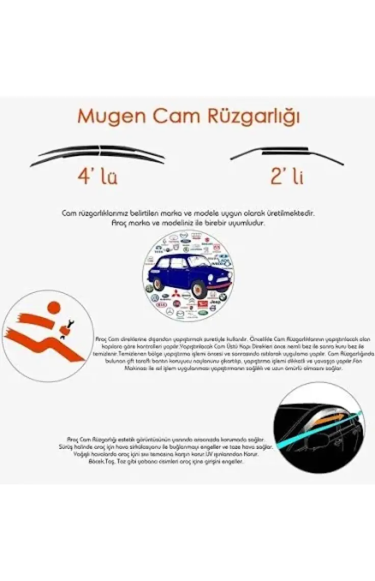 Sunplex Renault Clio 4 2012-2016 Cam Rüzgarlığı-