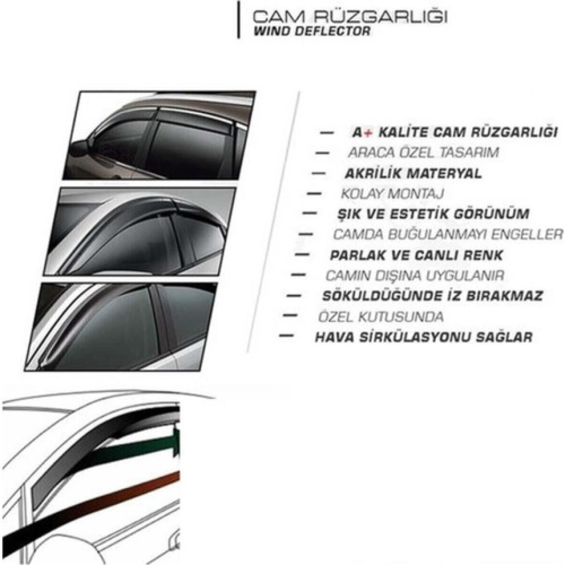 Sunplex Toyota Corolla 93-98 Cam Rüzgarlığı Marka Mugen 4'lü