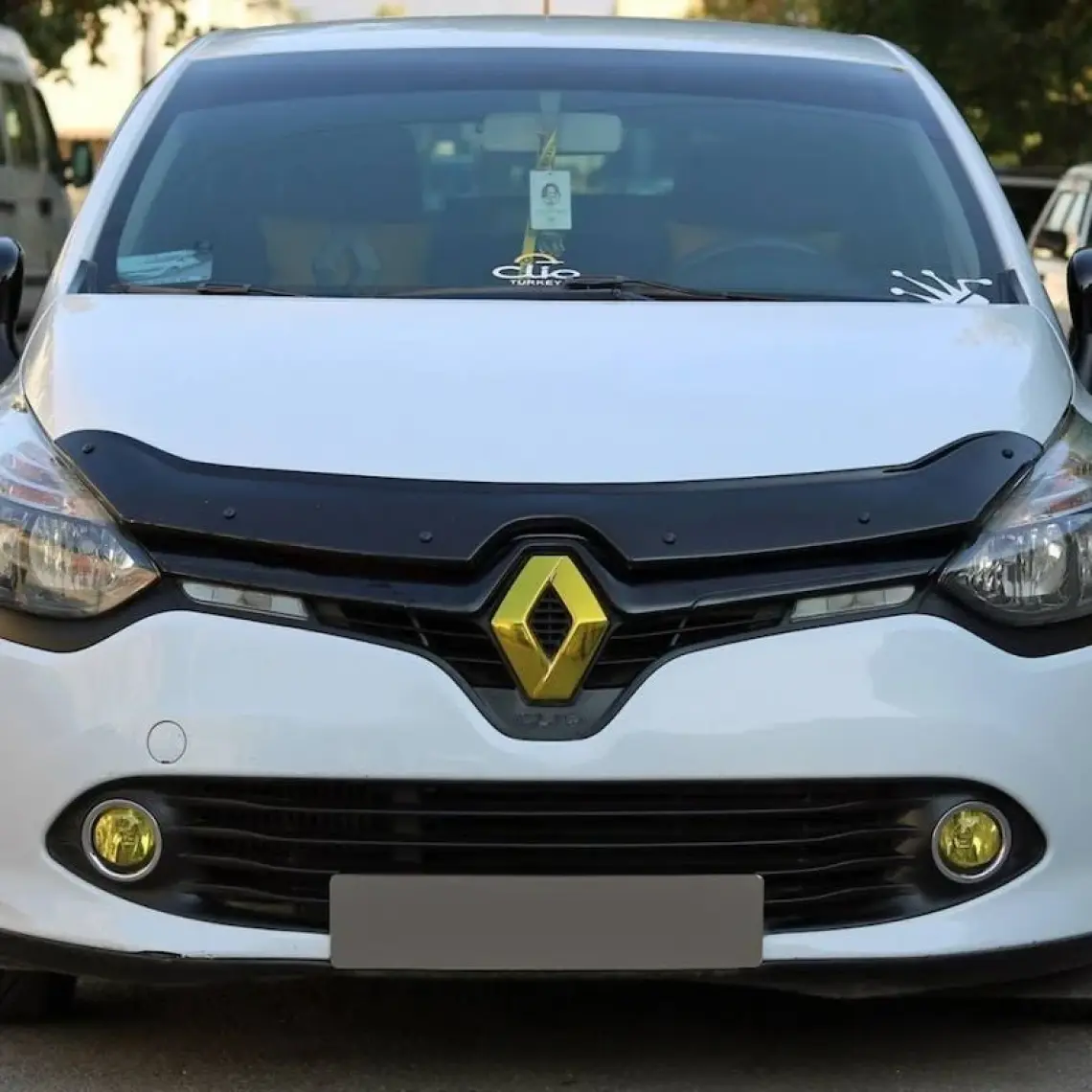 Eurocap Renault Clio 4 Ön Kaput Koruma Rüzgarlığı 3 mm Akrilik (Abs) Parlak Siyah Deflektör 2012-2020