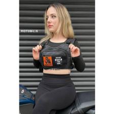 Motobros Motosiklet Reflektörlü Yelek ve Motosiklet Göğüs Çantası (Terletmez ve Su Geçirmez Kumaş)