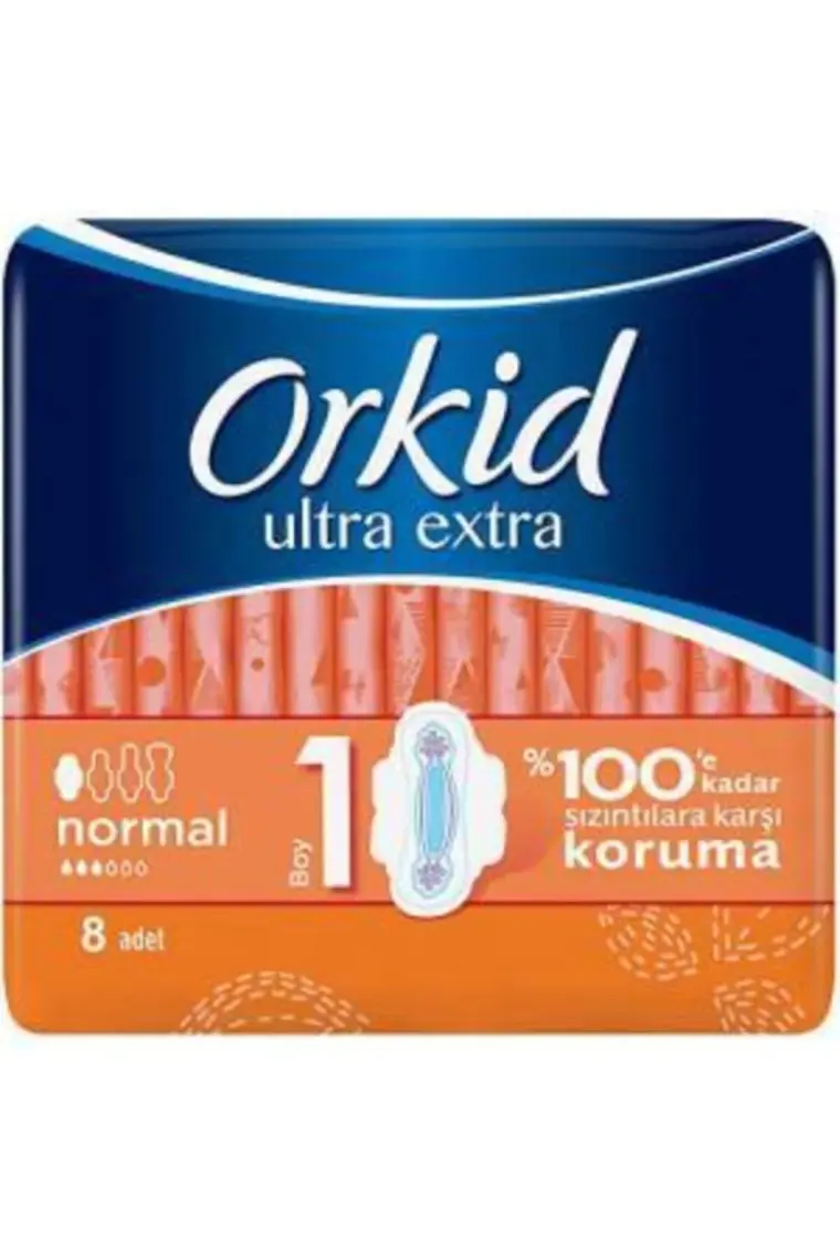 Orkid Ultra Extra Hijyenik Ped Normal Tekli Paket 8'li