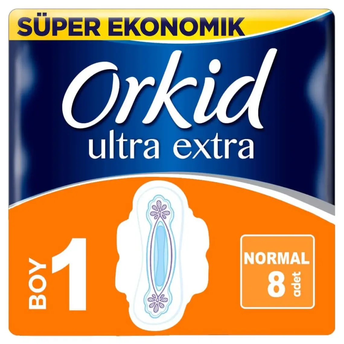 Orkid Ultra Extra Hijyenik Ped Normal Tekli Paket 8'li