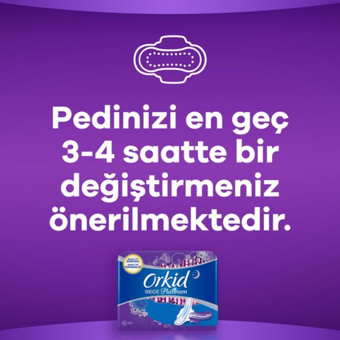 Orkid Platinum Gece 18 Adet Süper Ekonomik Paket Hijyenik Ped