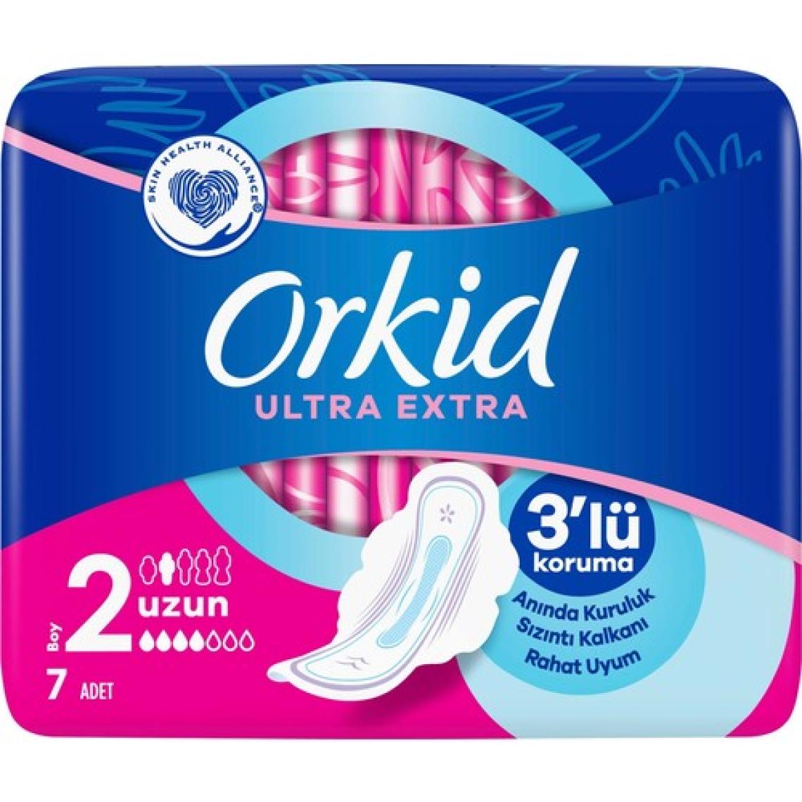 Orkid Ultra Extra Uzun 7 Adet Tekli Paket Hijyenik Ped