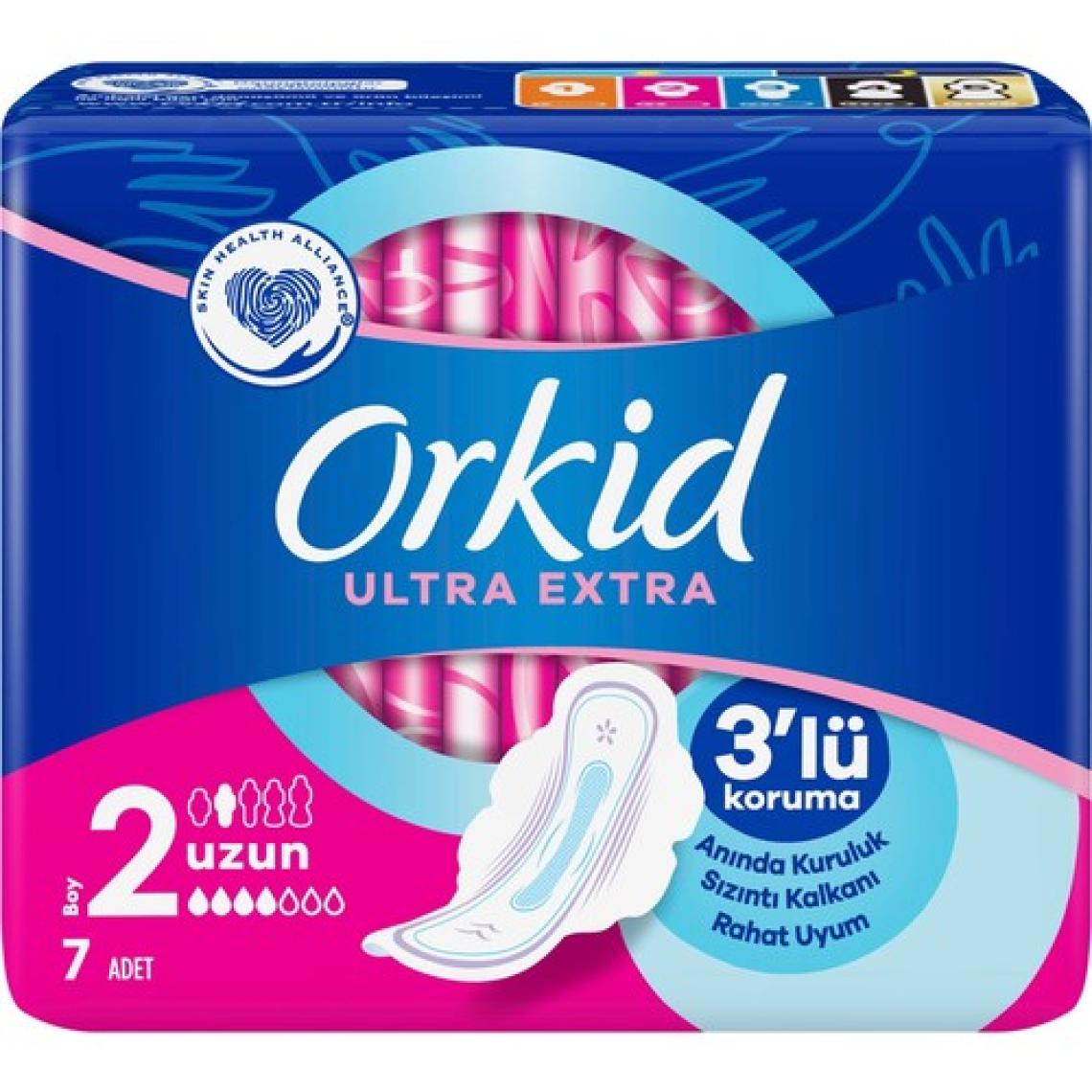 Orkid Ultra Extra Uzun 7 Adet Tekli Paket Hijyenik Ped