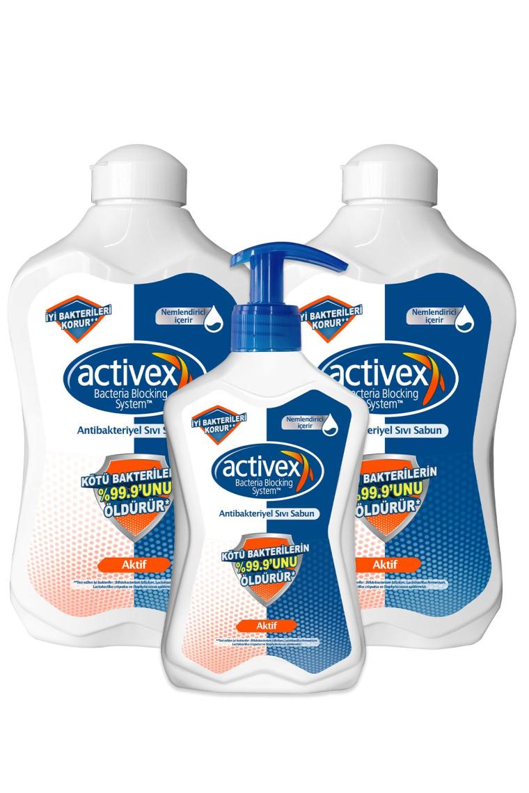Antibakteriyel Sıvı Sabun Aktif 2x1.5 Lt 500 ml