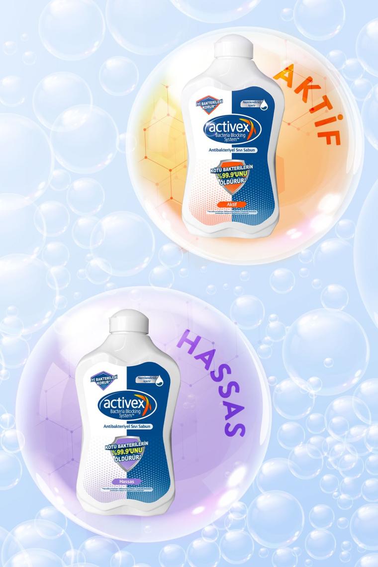 Antibakteriyel Sıvı Sabun Aktif 2x1.5 Lt 500 ml
