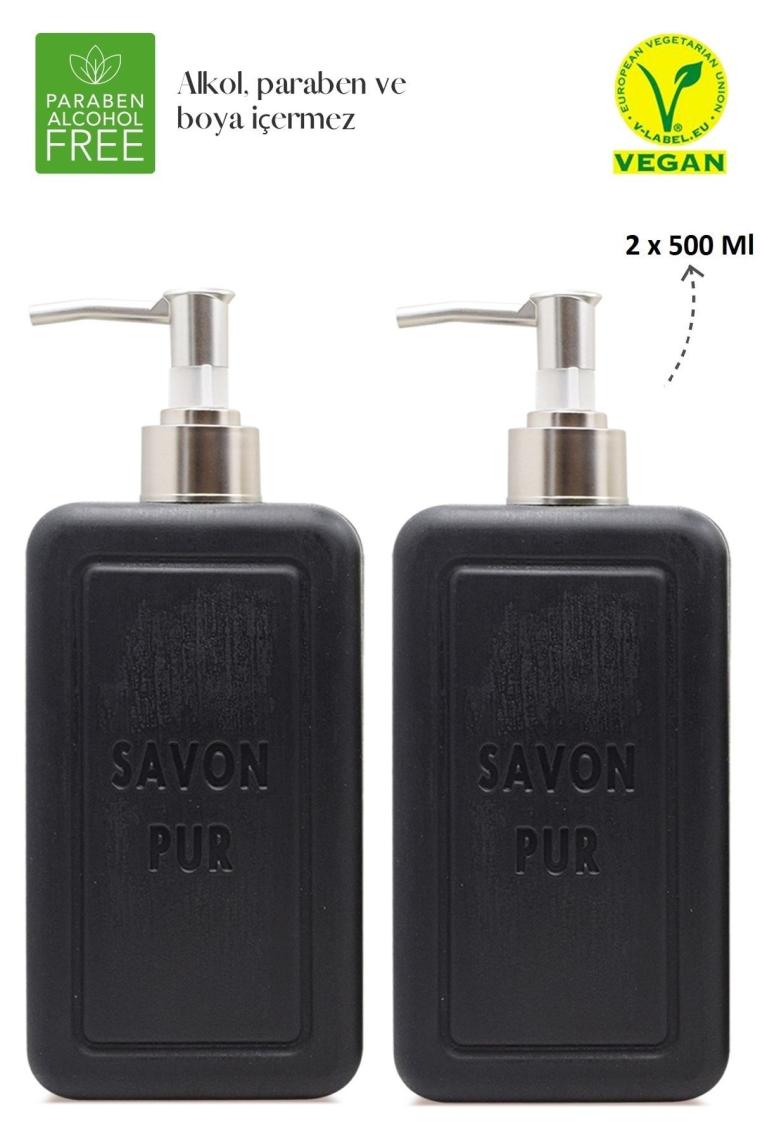 Savon Pur Luxury Vegan Sıvı Sabun Siyah 2 X 500 ml