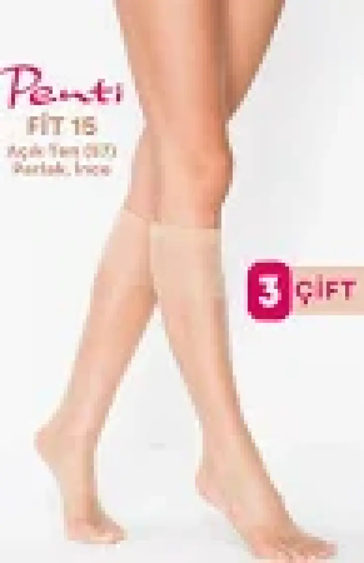 Penti Ten Rengi Fit15 3'Lü Pantolon Çorabı