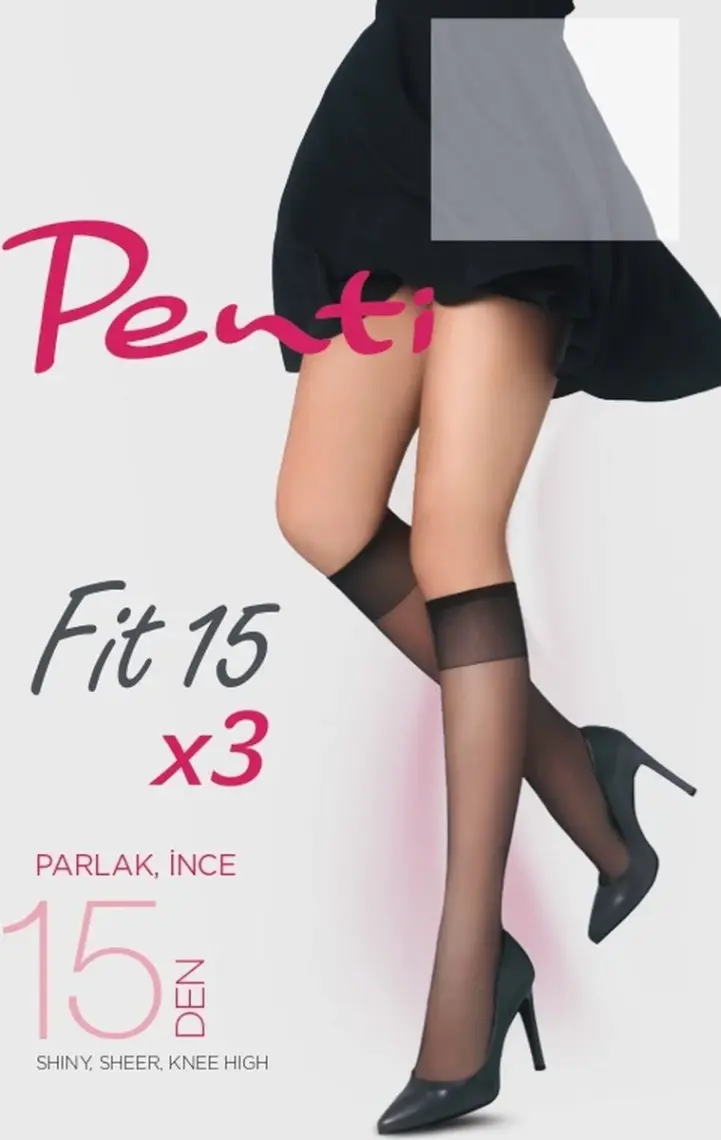 Penti Ten Rengi Fit15 3'Lü Pantolon Çorabı