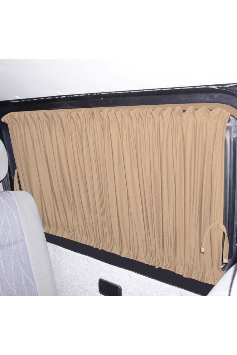Oto Pandami Volkswagen Transporter T5/t6/t7 Uzun Şase 2003-2022 Uyumlu Krem Raylı Oto Perde Takımı