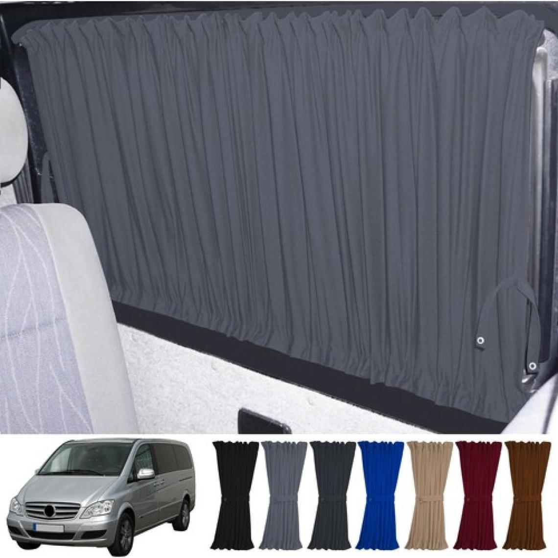 Oto Pandami Mercedes Vito W639 5 Cam 2003-2014 Uyumlu Gri Raylı Oto Perde Takımı