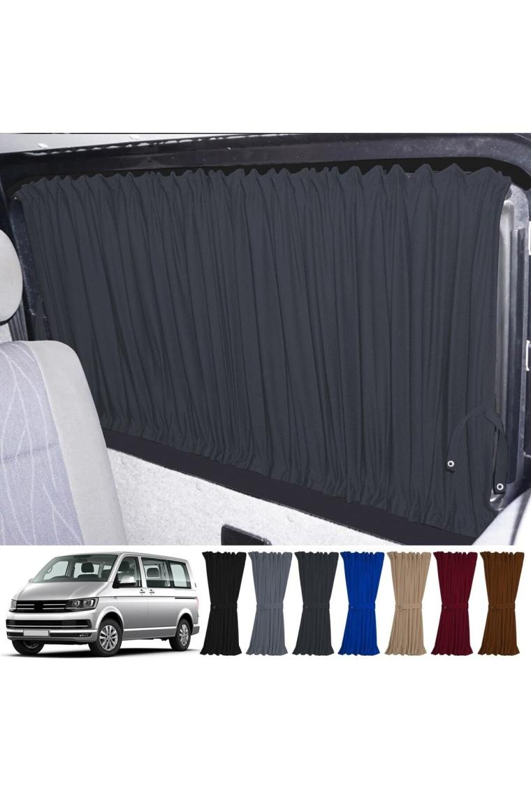Oto Pandami Volkswagen Transporter T5/t6/t7 Uzun Şase 2003-2022 Uyumlu Füme Raylı Oto Perde Takımı