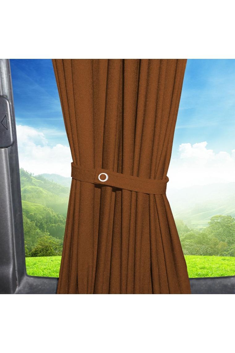 Oto Pandami Volkswagen Transporter Caravelle T5/t6/t7 Uzun Şase 2003-2022 Uyumlu Taba Raylı Oto Perde Takımı