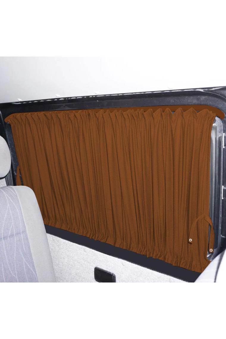 Oto Pandami Volkswagen Transporter Caravelle T5/t6/t7 Uzun Şase 2003-2022 Uyumlu Taba Raylı Oto Perde Takımı