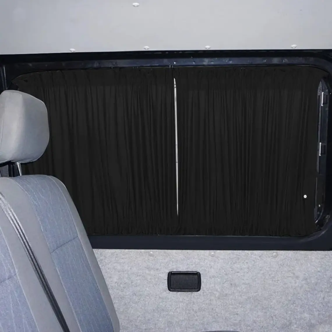 Oto Pandami Volkswagen Transporter Caravelle T5/t6/t7 Kısa Şase 2003-2022 Uyumlu Siyah Raylı Oto Perde Takımı