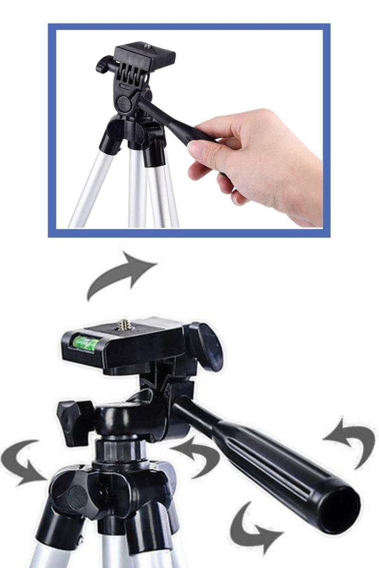 360 Derece Ayarlanabilir Katlanabilir Profesyonel Çekime Uygun 65 Cm Ayaklı Tripod