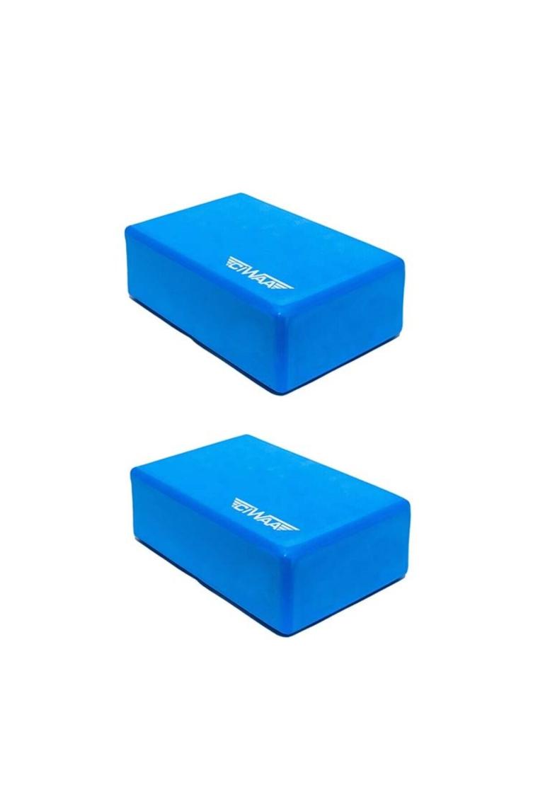 Ciwaa CWA-2276 Çiftli Yoga Blok - 2 Adet Yoga Block - Eva Yoga Bloğu Seti Mavi