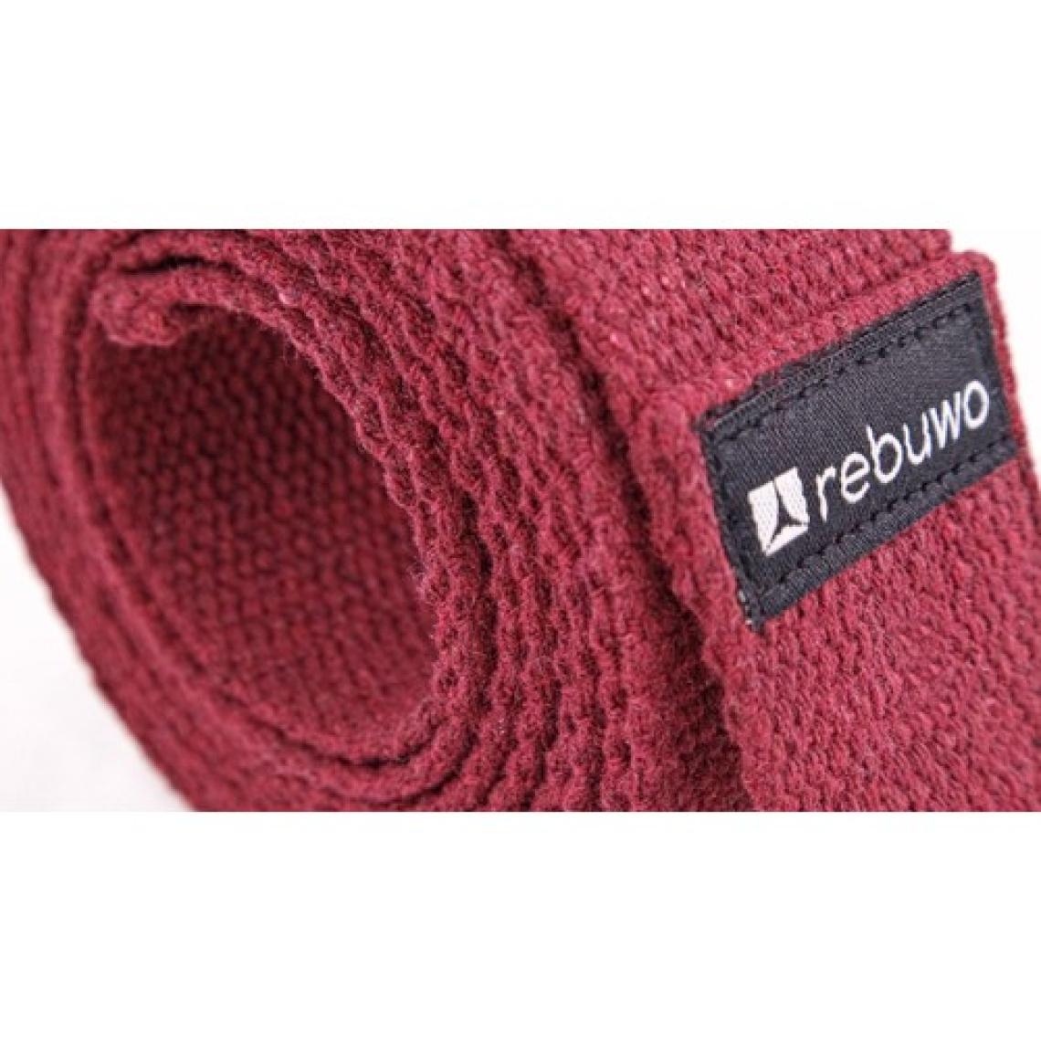 Rebuwo Bordo Yoga Kemeri, Doğal Pamuk 184 cm,Yoga ve Pilates İçin İdeal, Burgundy Cotton Yoga Strap