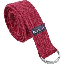 Rebuwo Bordo Yoga Kemeri, Doğal Pamuk 184 cm,Yoga ve Pilates İçin İdeal, Burgundy Cotton Yoga Strap