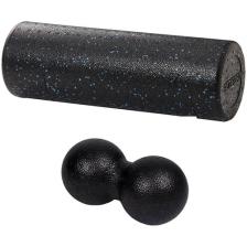 Ciwaa Masaj Rulosu Foam Roller  45 cm Mavi + Fıstık Masaj Topu Seti
