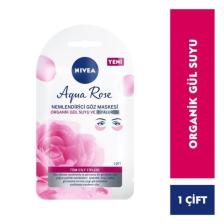 Aqua Rose Organik Gül Suyu İçerikli Nemlendirici Göz Maskesi, Hyaluron, Koyu Halka, Göz Torbası