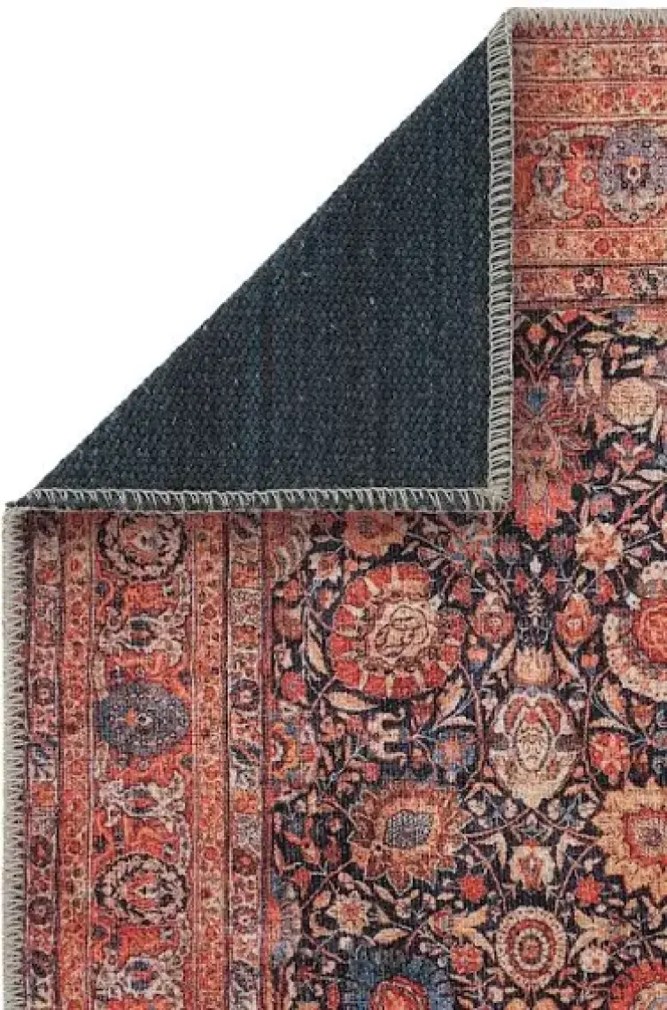 Cool Halı Private Bordo Eskitme Halı Vintage Halı Yolluk Dijital Baskı Halı Makinede Yıkanabilir Salon Halısı