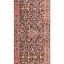 Cool Halı Private Bordo Eskitme Halı Vintage Halı Yolluk Dijital Baskı Halı Makinede Yıkanabilir Salon Halısı